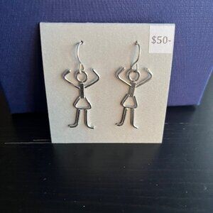 Sterling silver artisan made earrings.
